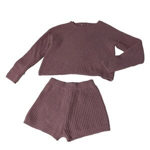 Cosy knit set 2 pieces color mocha size S